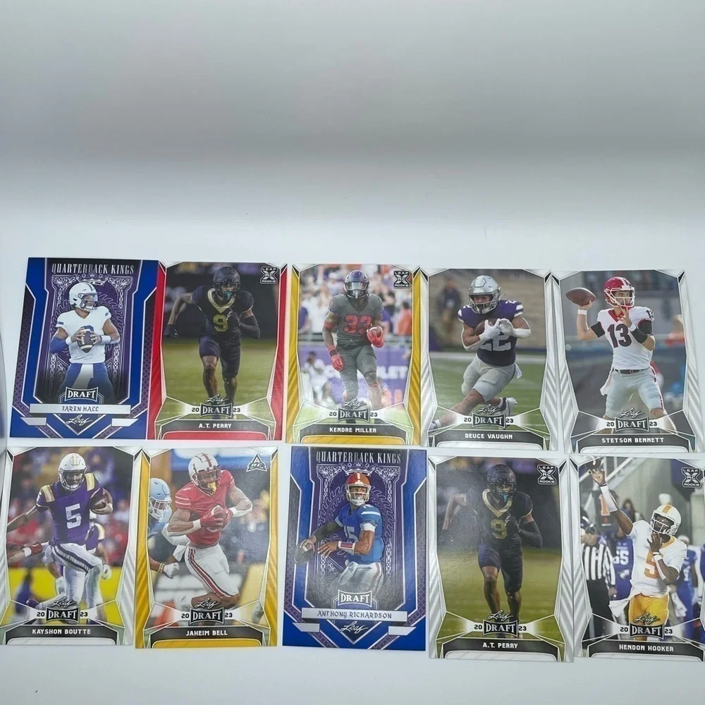 NFL FOOTBALL DRAFT CARDS- 10 Cards